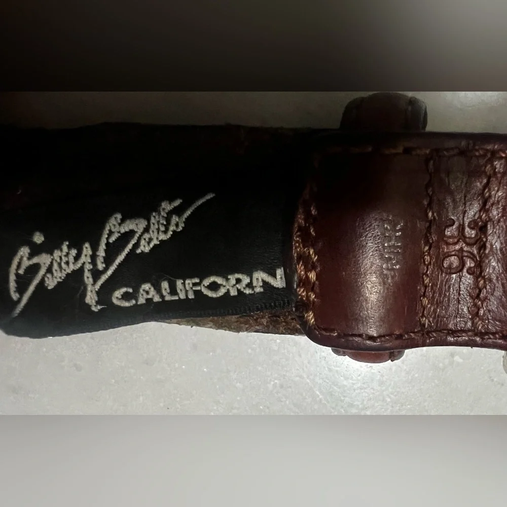 Billy Belts Brown Leather Woven Men’s Belt Size 36 Vintage